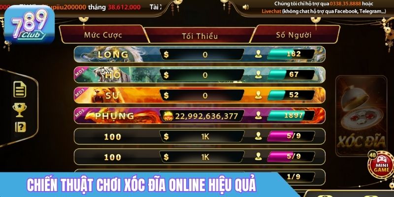 Xóc Đĩa Online 789Club: Luật Chơi & Mẹo Đặt Cược 2026 4 Chiến thuật chơi xóc đĩa online hiệu quả