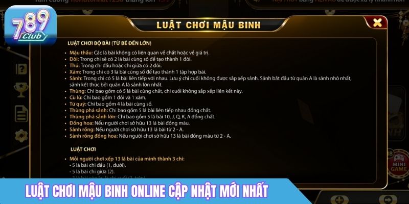 Mậu Binh online 789Club: Cách Chơi & Mẹo Xếp Bài Hiệu Quả 2 Luật chơi mậu binh online cập nhật mới nhất
