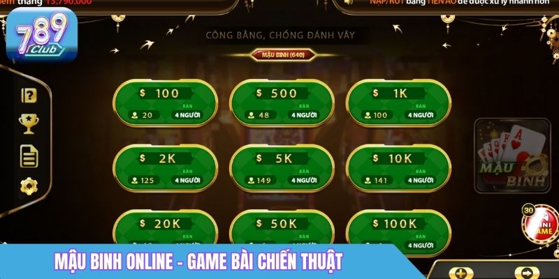 Mậu Binh online 789Club: Cách Chơi & Mẹo Xếp Bài Hiệu Quả 1 Mậu binh online - Game bài chiến thuật được ưa chuộng
